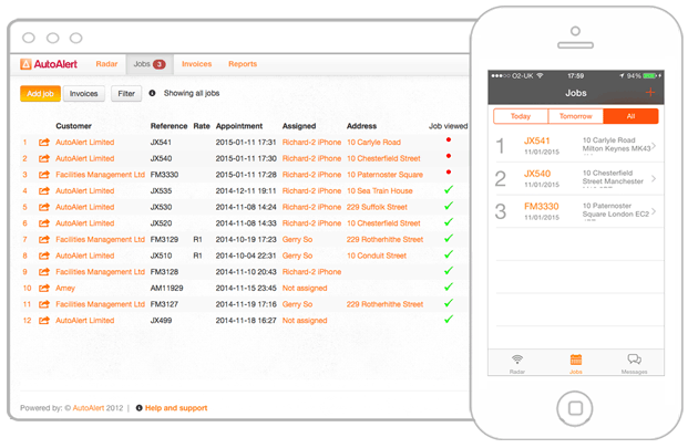 AutoAlert iPhone and iPad Monitor Radar details screen