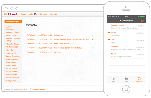 AutoAlert iPhone and iPad Monitor Radar zoomed in