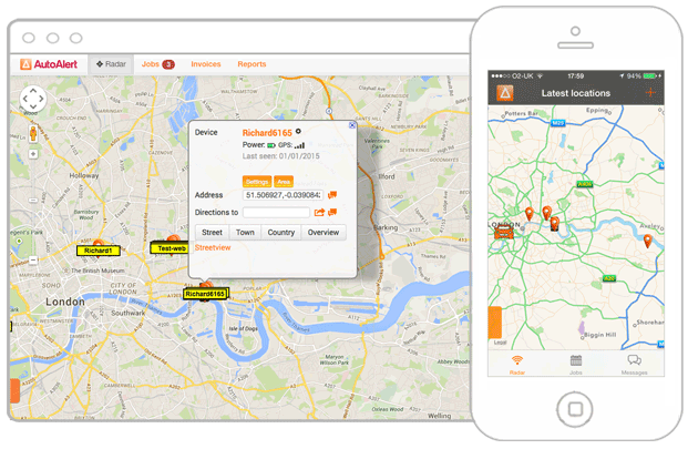 AutoAlert iPhone and iPad Monitor Radar screen