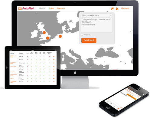 AutoAlert GPS Tracking, Job Management and Messaging