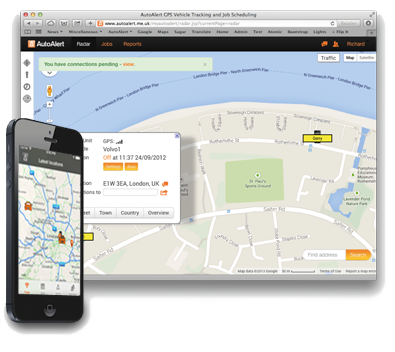 AutoAlert GPS Tracking Radar Screen