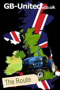 GB United Sponsored Tracktor Rider Around the UK, Tracked with an AutoAlert Portable GPS Tracking Unit