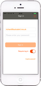 Removing the need to log in to your AutoAlert iOS Monitor app